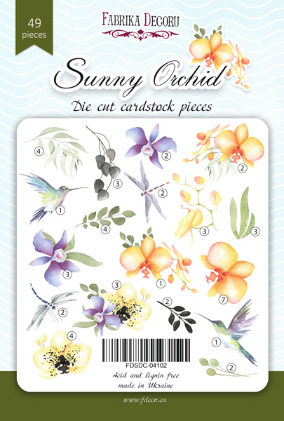 Набор высечек, коллекция Sunny Orchid, 49 шт - Фото 0