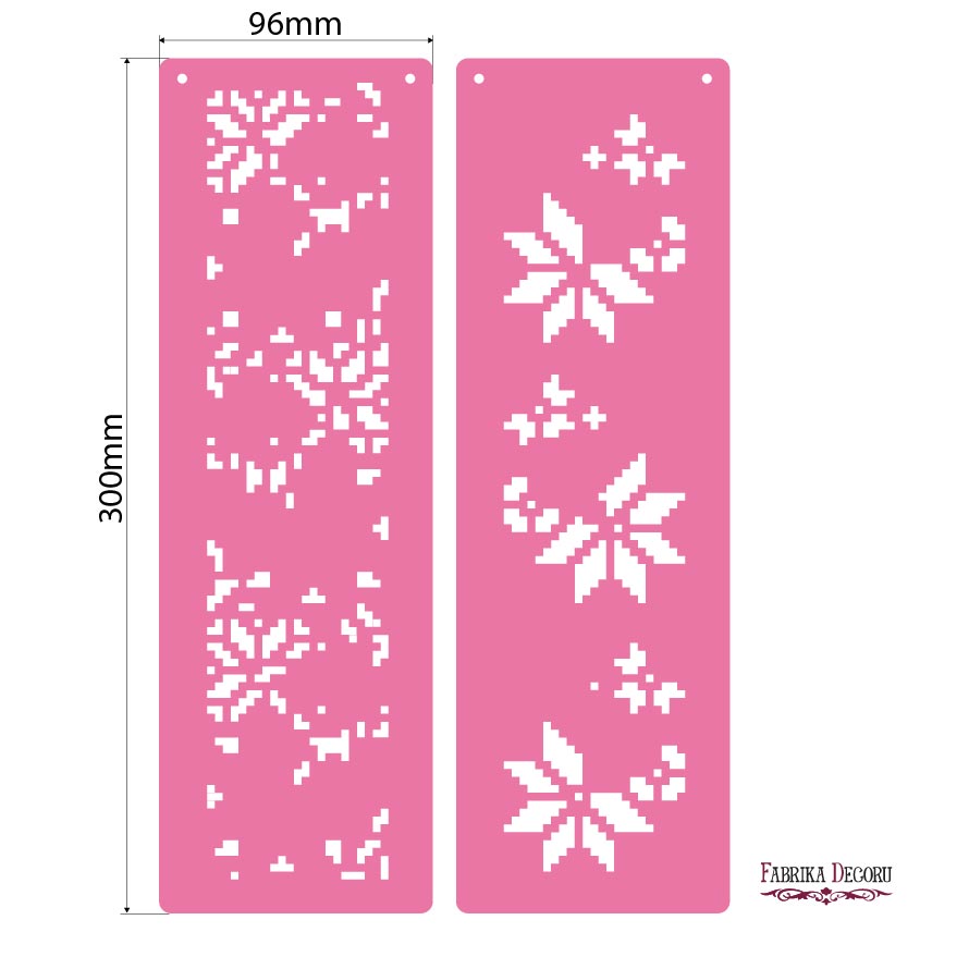 Szablon wielowarstwowy, uniwersalny, 30x9.6cm, Obramowanie #143 - Fabrika Decoru