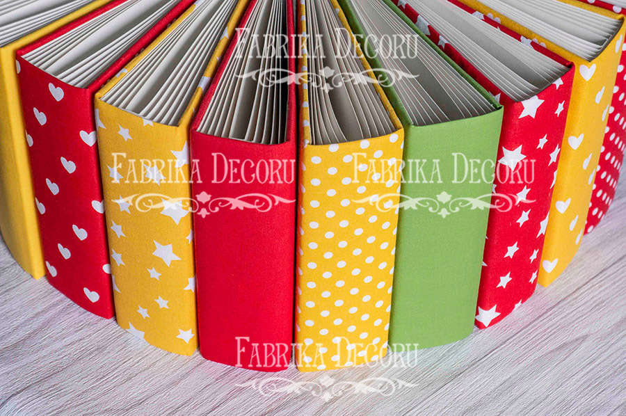 Blank album with a soft fabric cover Stars on yellow 20сm х 20сm - foto 6