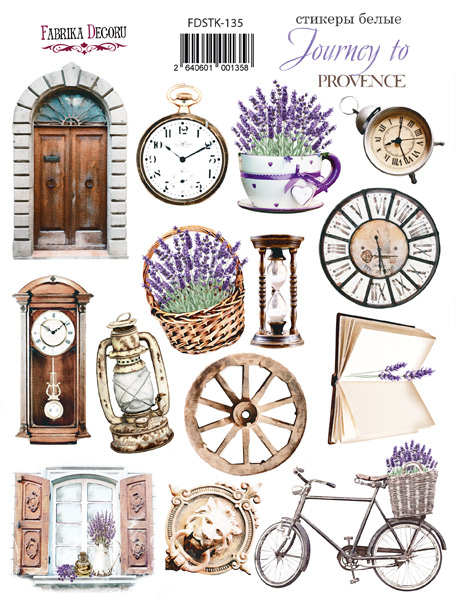 Set of stickers 14 pcs Jorney to provence #135