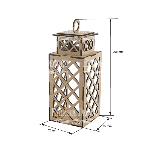 Decorative lantern Lattice, size S, #061 - foto 1