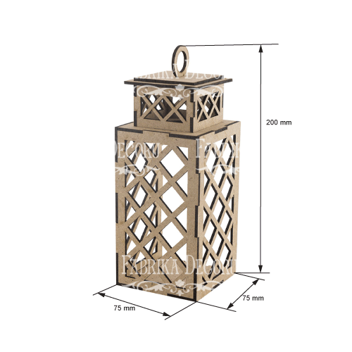 Dekoracyjna latarnia Kratka, rozmiar S, #061 - foto 1  - Fabrika Decoru