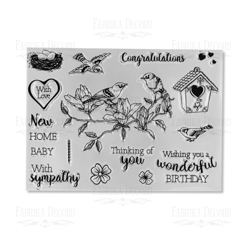 Silikonstempel-Set 17 Stück Größe 12 cm х 16,5 сm - Fabrika Decoru