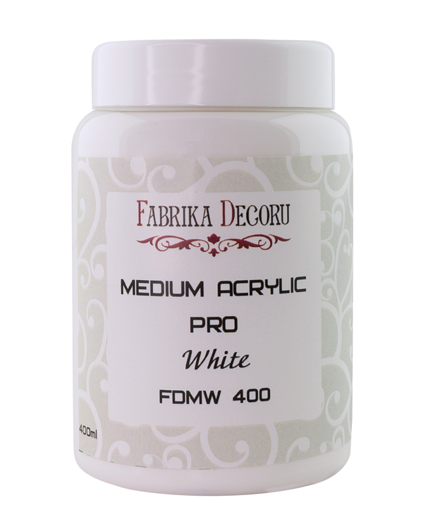 Mittleres Acryl, Farbe Weiß 400 ml - Fabrika Decoru