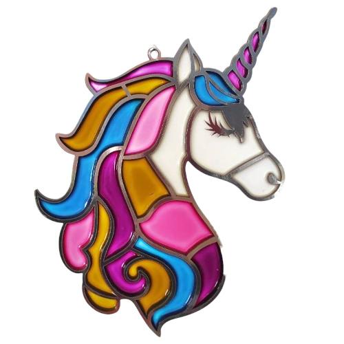 набор арт витраж "единорог", для витражной живописи по номерам