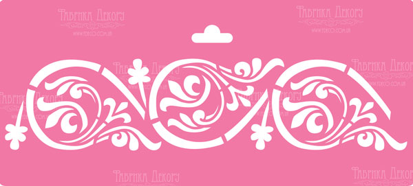 Stencil for decoration XL size (30*12cm), Border #129