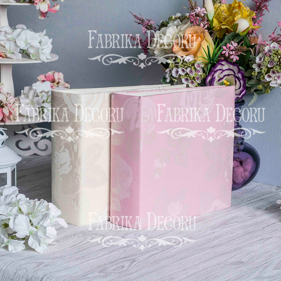 Blank album with a soft fabric cover Wedding Pink 20cm х 20cm - foto 1