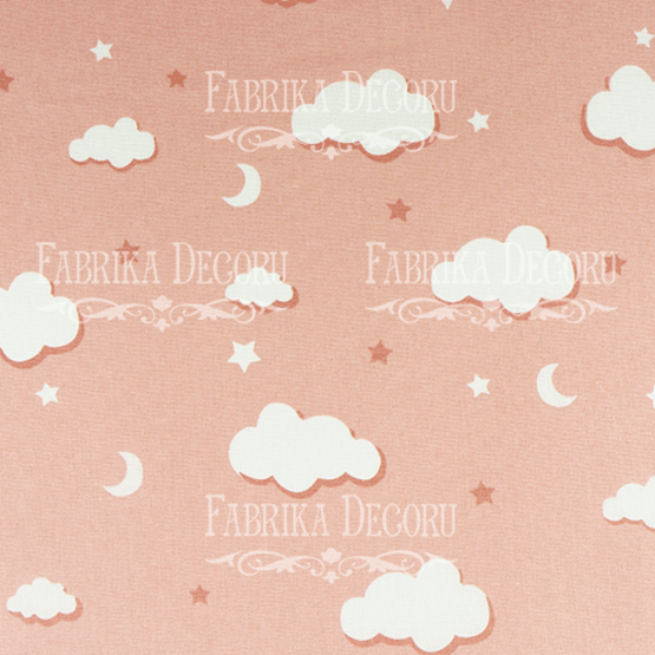 Kawałek tkaniny Różowe chmury  - Fabrika Decoru