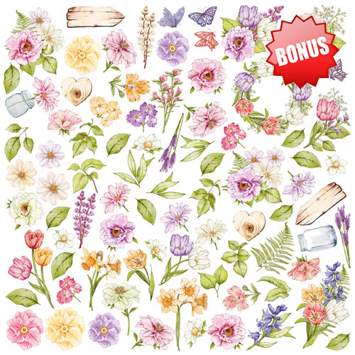 Zestaw papieru do scrapbookingu Spring inspiration, 30,5 x30,5 cm - foto 12  - Fabrika Decoru