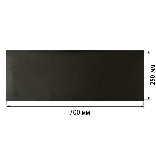 Piece of PU leather Glossy black, size 70cm x 25cm - foto 0