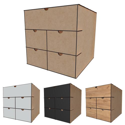 DIY Furniture organizer for stationery, art, sewing supplies, etc. 365mm x 365mm x 385mm, kit #03