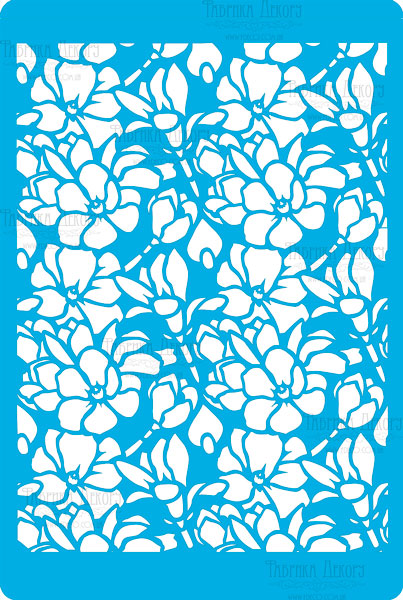 Stencil for crafts 15x20cm "Magnolia background" #294