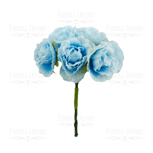 Eustoma kwiat. Kolor niebeski.6 szt - Fabrika Decoru