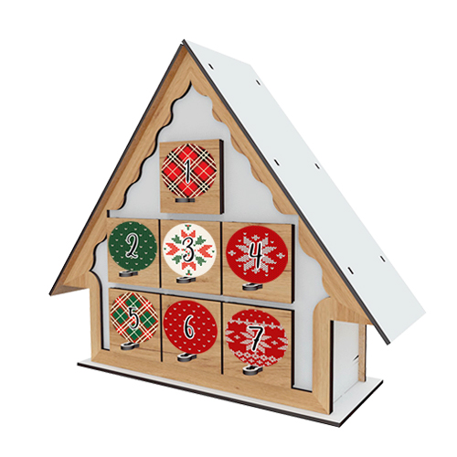Mini Advent Calendar "Tiny" for 7 days with sticker numbers, DIY kit - foto 8