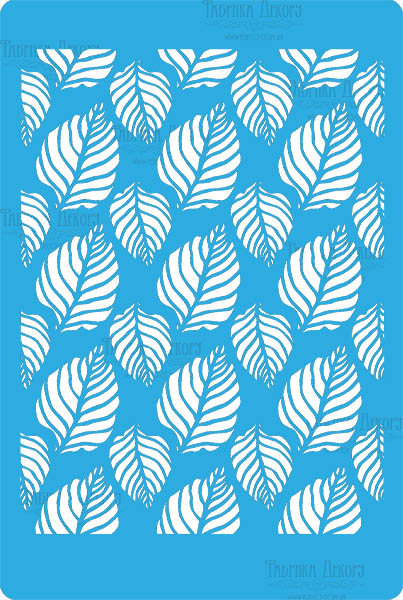 Stencil for crafts 15x20cm "Leaf background" #226