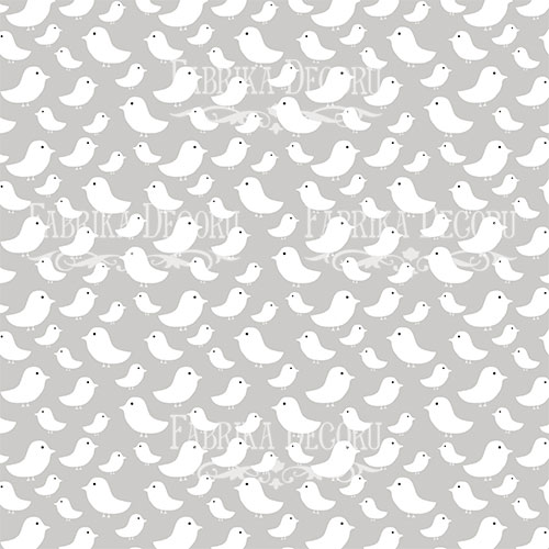 Sheet of double-sided paper for scrapbooking My tiny sparrow boy #36-01 12"x12"