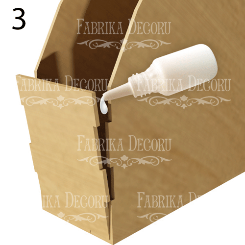 Drewniany organizer 1-komórkowy do przechowywania papieru A3 lub papieru do scrapbookingu (1 sekcja) - foto 5  - Fabrika Decoru