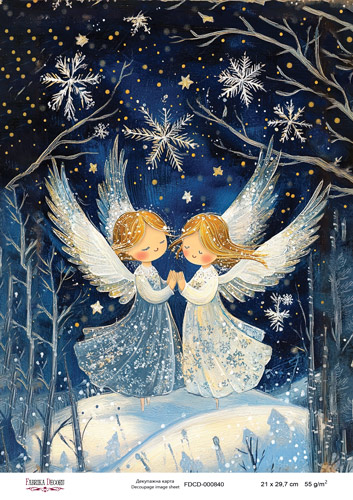 декупажная карта «рождественская сказка» #000840, 21см x 29,7см фабрика декору