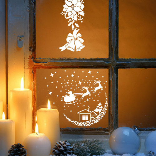 Stencil for decoration XL size (30*30cm), Christmas night #173 - foto 0