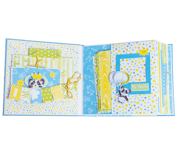 Children's photoalbum "Baby boy", 20cm x 20cm, DIY creative kit #01 - foto 6