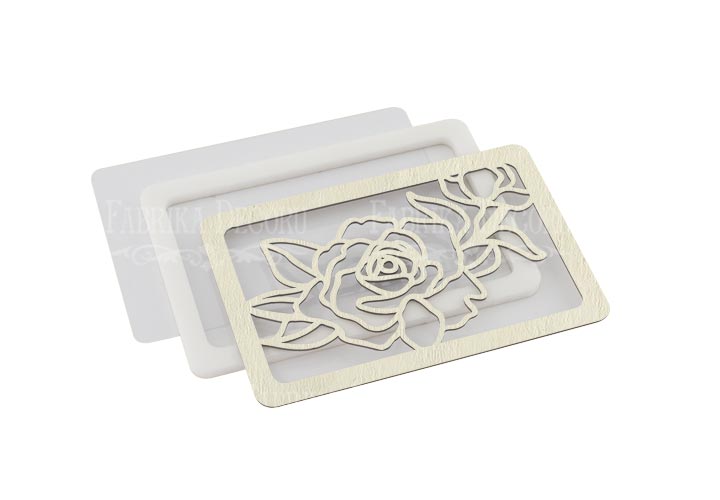 Shaker dimension set "Rose in a frame" 11.6x7.6 cm 