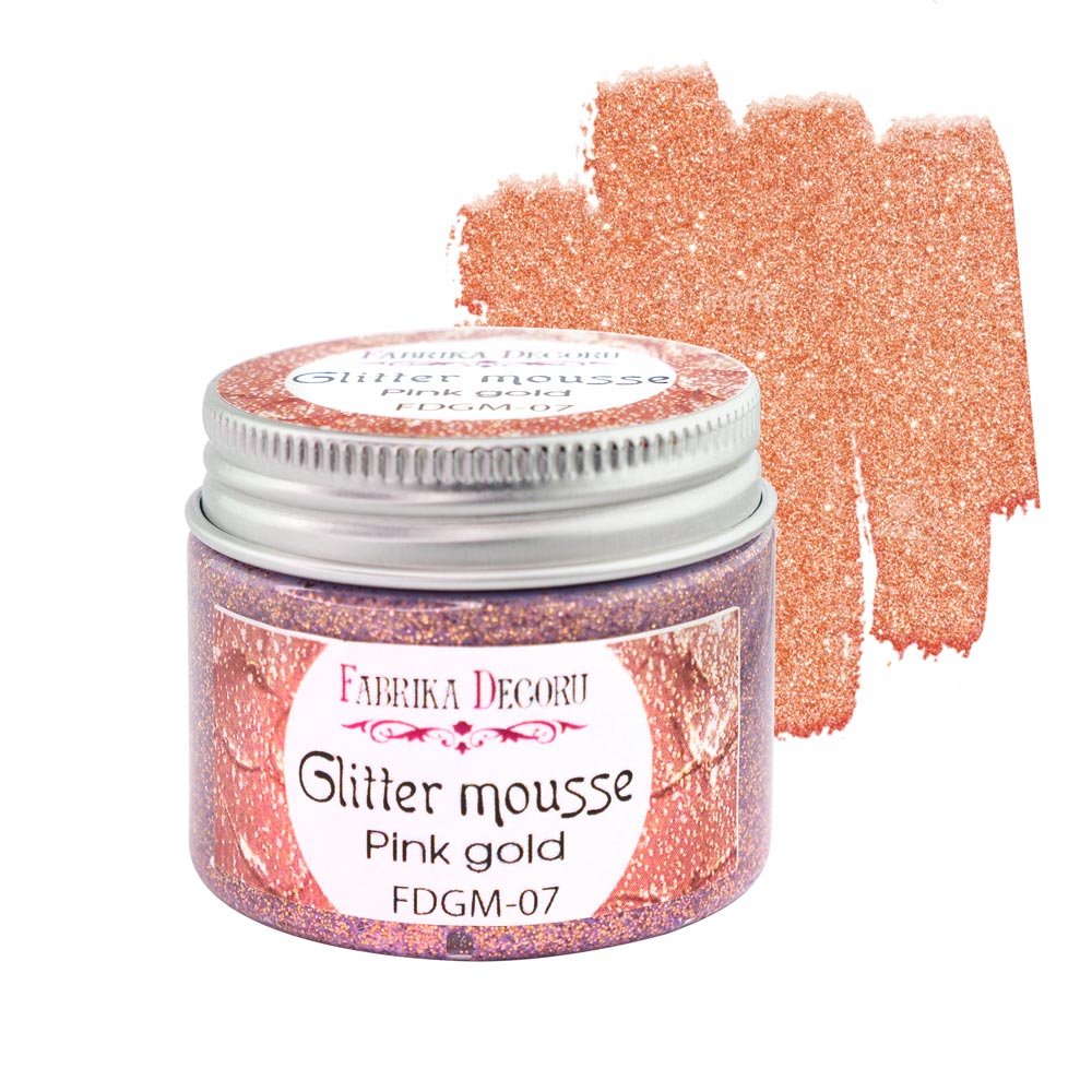 Glitzermousse, Farbe Roségold - Fabrika Decoru