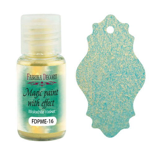 Sucha farba Magic paint z efektem Malachitowe Pudełko, 15 ml - Fabrika Decoru