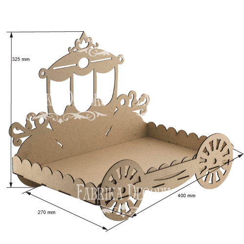 Cupcake stand "Carriage-1", 400 х 270 х 325 mm, DIY set #057 - foto 1