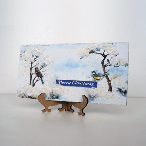 DIY kit for making 2 greeting cards on stands "Winter Forest", 20 cm x 10 cm - foto 5