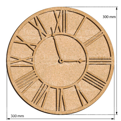 Kunstkarton Uhr 3 30х30 cm - foto 0  - Fabrika Decoru