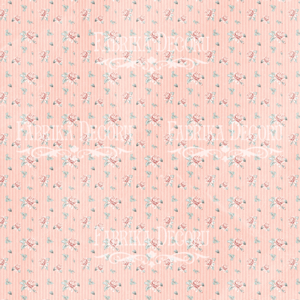 Sheet of double-sided paper for scrapbooking Shabby baby girl redesign #34-03 12"x12"