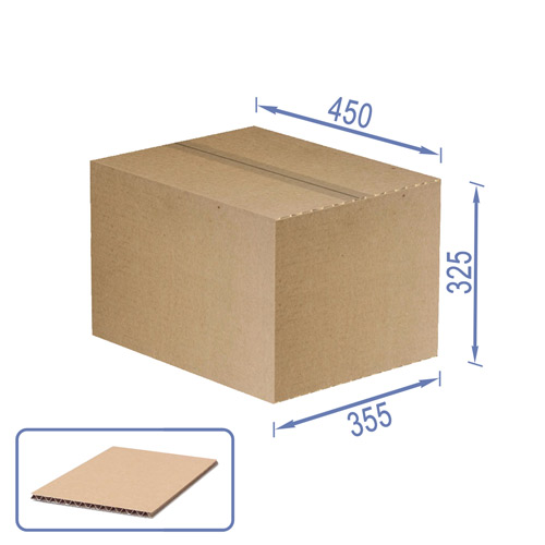 Verpackungsschachtel aus Karton, 10er Set, 3 Lagen, braun, 450 х 355 х 325 mm - foto 0  - Fabrika Decoru