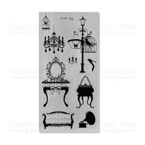 Silikonstempel-Set 10 Stück Größe 10 cm x 20,5 cm - Fabrika Decoru