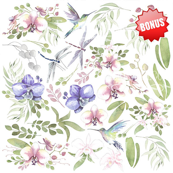 Zestaw papieru do scrapbookingu "Dzika orchidea" 30,5x30,5cm  - foto 11  - Fabrika Decoru