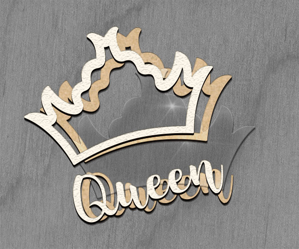 Mega shaker dimension set, 15cm x 15cm, Figured frame Queen's Crown - foto 0
