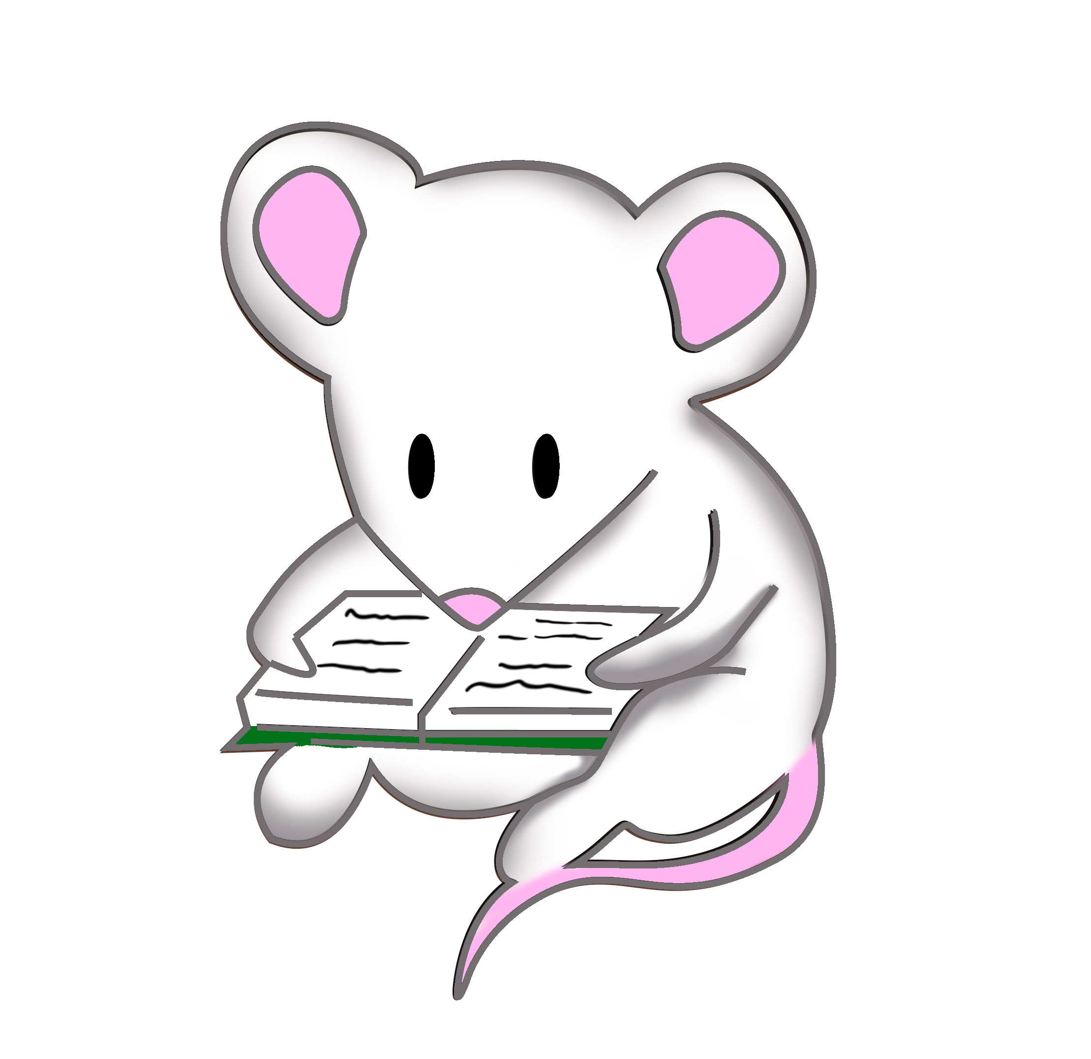 Заготовка броши для раскрашивания #093 "Читающая мышка" - Фото 0