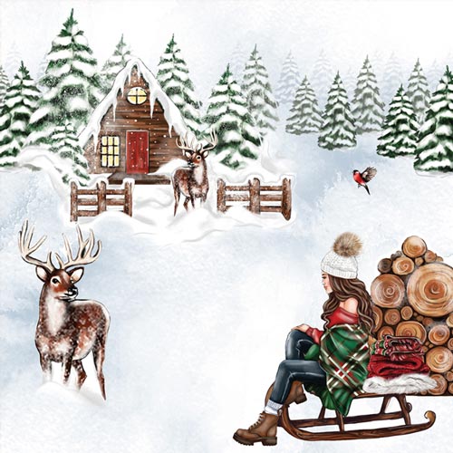 Sheet of double-sided paper for scrapbooking Bright Christmas #1123-2 30,5х30,5 Sheet of double-sided paper for scrapbooking Bright Christmas #1123-2 30,5х30,5