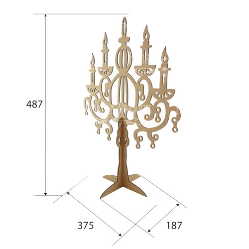 Blank for decoration Candelabrum with curls maxi #328 - foto 0