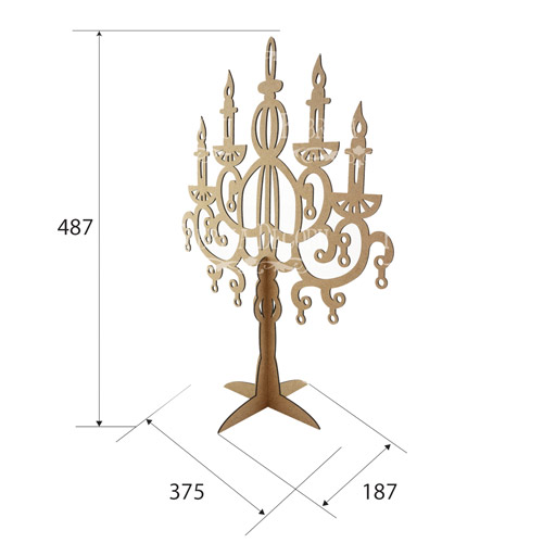 Заготовка для декорування Канделябр із завитками максі #328 - фото 0