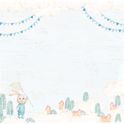 Double-sided scrapbooking paper set Dreamy baby boy 12"x12", 10 sheets - foto 6