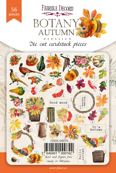 Набор высечек, коллекция Botany autumn redesign, 56 шт - Фото 0