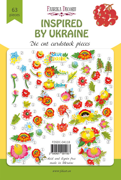 Set of die cuts Inspired by Ukraine, 45 шт - foto 0