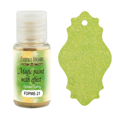 Trockenfarbe Zauberfarbe mit Effekt goldener Frühling 15ml - Fabrika Decoru