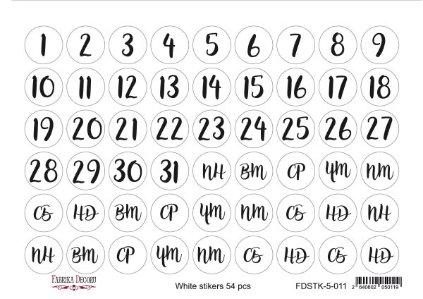Set of stickers for journaling and planners  #5-011