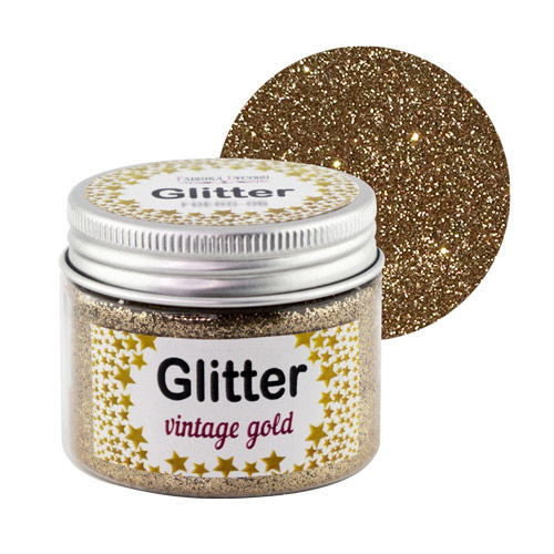 Glitter, Farbe Vintage-Gold, 50 ml - Fabrika Decoru