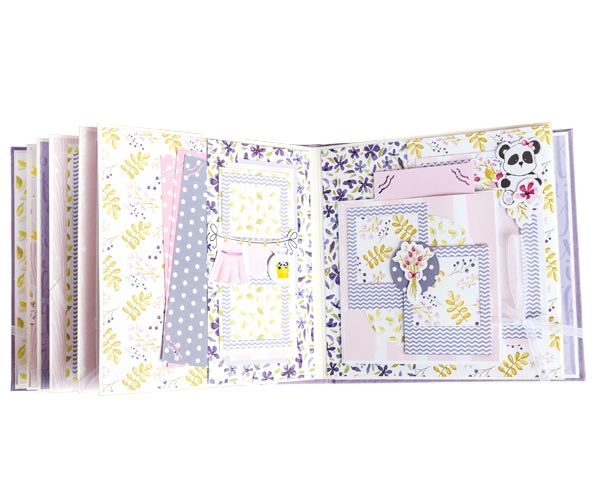 Kinderalbum für Scrapbooking "Baby girl", DIY-Kreativ-Kit, 20cm x 20cm, #02 - foto 4  - Fabrika Decoru