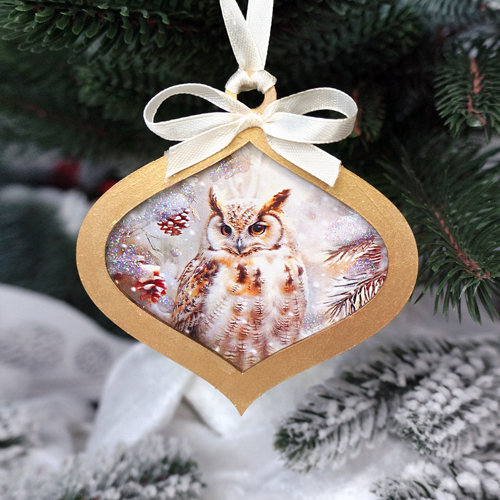 DIY wooden set “Cozy Winter” for making 3 Christmas tree decorations, #054 - foto 1