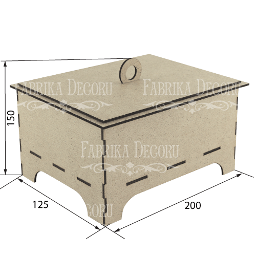 Szkatułka na biżuterię, akcesoria i drobiazgi, 200x125x150mm, Zestaw DIY #041  - foto 0  - Fabrika Decoru