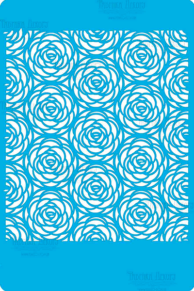 Stencil for crafts 15x20cm "Abstraction roses" #215