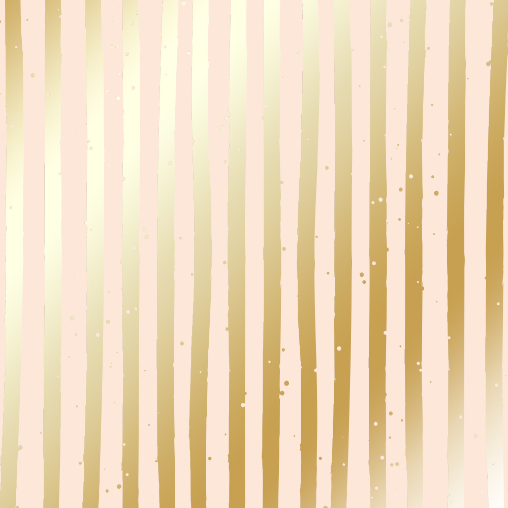 Sheet of single-sided paper with gold foil embossing, pattern Golden Stripes Beige, 12"x12" 
